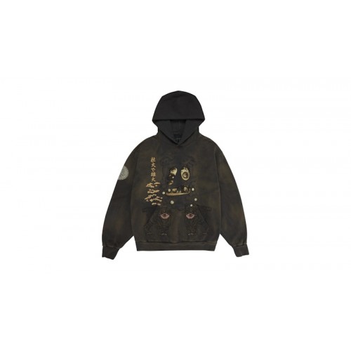 Travis Scott Cactus Jack x Takashi Murakami Hollow Hoodie Brown