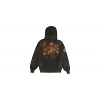 Travis Scott Cactus Jack x Takashi Murakami Hollow Hoodie Brown