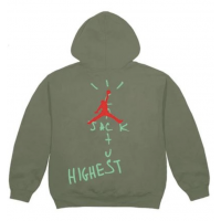 Travis Scott Jordan Cactus Jack Highest Hoodie Olive