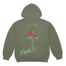 Travis Scott Jordan Cactus Jack Highest Hoodie Olive