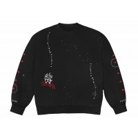 Travis Scott Stitched Crewneck Black