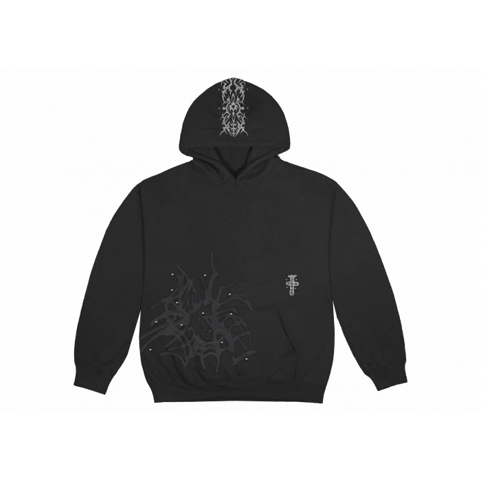 Travis Scott Studded Pullover Hoodie Black