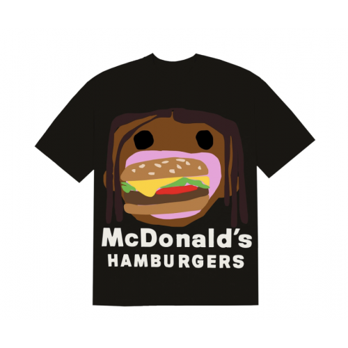 Оригинальный шмот Travis Scott x CPFM 4 CJ Burger Mouth T-Shirt Black