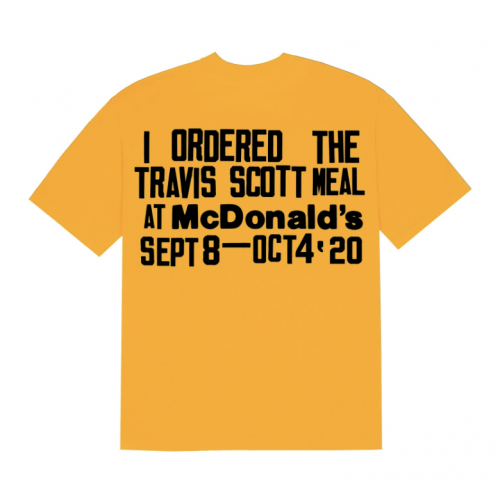Оригинальный шмот Travis Scott x CPFM 4 CJ Burger Mouth T-Shirt Gold
