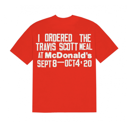 Оригинальный шмот Travis Scott x CPFM 4 CJ Burger Mouth T-Shirt Red