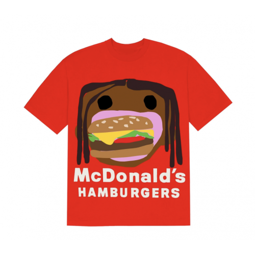 Оригинальный шмот Travis Scott x CPFM 4 CJ Burger Mouth T-Shirt Red
