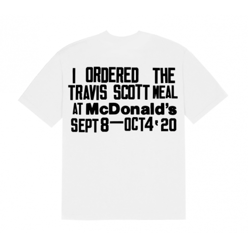 Оригинальный шмот Travis Scott x CPFM 4 CJ Burger Mouth T-Shirt White