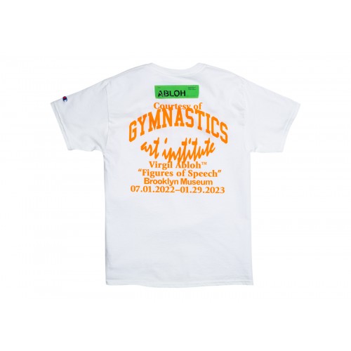 Оригинальный шмот Virgil Abloh Brooklyn Museum Sunroof Trojan Horse T-shirt White
