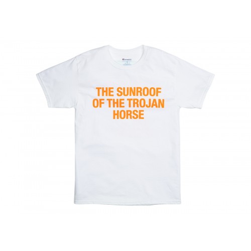 Оригинальный шмот Virgil Abloh Brooklyn Museum Sunroof Trojan Horse T-shirt White