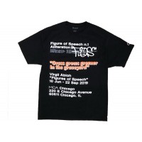Virgil Abloh MCA Figures of Speech Grass Graveyard (Blue Text) Tee Black