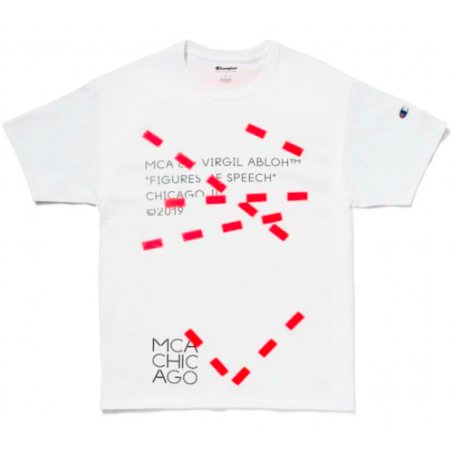 Оригинальный шмот Virgil Abloh MCA Figures of Speech Lines Tee White