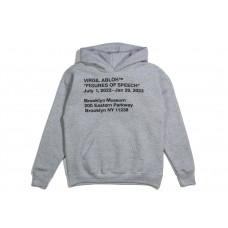 Virgil Abloh x Disney x Brooklyn Museum Mickey Mouse Youth Hoodie Grey