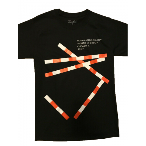 Оригинальный шмот Virgil Abloh x MCA Figures of Speech Tape Tee Black
