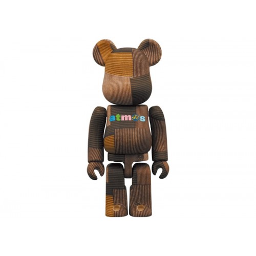 Оригинальный набор фигурок Bearbrick x atmos x Sean Wotherspoon 100% & 400% Set Brown - 7см и 28см