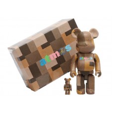 Bearbrick x atmos x Sean Wotherspoon 100% & 400% Set Brown