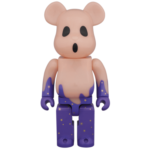 Оригинальная фигурка Bearbrick 2015 Halloween GITD 400% Purple - 28см