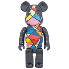 Большая фигурка (70см) Bearbrick 2016 Xmas Stained Glass 1000% Multi