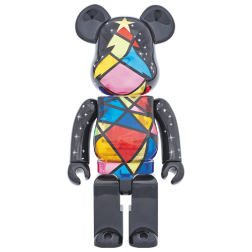 Оригинальная большая фигурка Bearbrick 2016 Xmas Stained Glass 1000% Multi - 70см