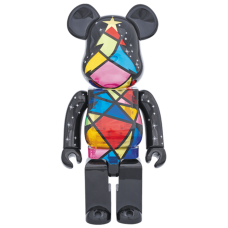 Фигурка (28см) Bearbrick 2016 Xmas Stained-glass Tree Ver. 400% Black