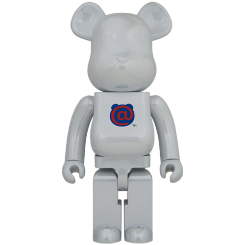 Оригинальная большая фигурка Bearbrick 20th Anniv. 1st Model 1000% White Chrome - 70см