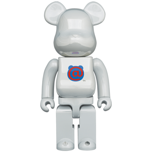 Оригинальная фигурка Bearbrick 20th Anniv. 1st Model 400% White Chrome - 28см