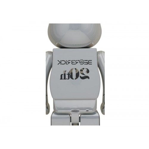 Оригинальная большая фигурка Bearbrick 20th Anniversary 1000% Chrome Ver. - 70см