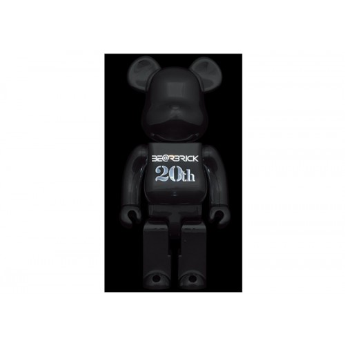 Оригинальная большая фигурка Bearbrick 20th Anniversary 1000% Chrome Ver. - 70см