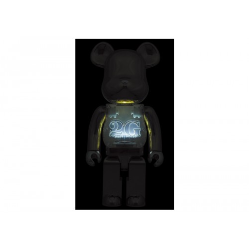 Оригинальная большая фигурка Bearbrick 2G Reverse 1000% Gold Light Up - 70см