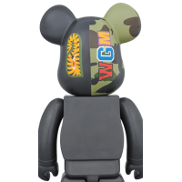 Bearbrick A Bathing Ape 1st Camo Shark 400% Black