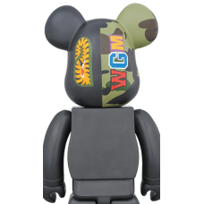 Bearbrick A Bathing Ape 1st Camo Shark 400% Black