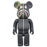 Фигурка (28см) Bearbrick A Bathing Ape 1st Camo Shark 400% Black