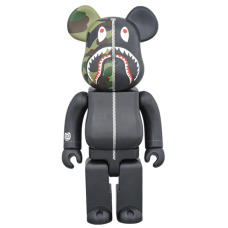 Фигурка (28см) Bearbrick A Bathing Ape 1st Camo Shark 400% Black