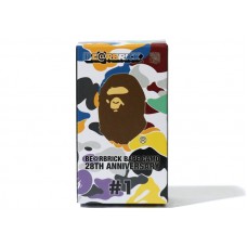 Bearbrick A Bathing Ape 28th Anniversary Camo #1 100% Red/Green