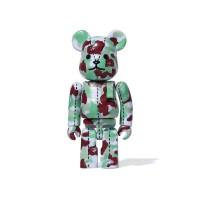 Фигурка маленькая (7см) Bearbrick A Bathing Ape 28th Anniversary Camo #1 100% Red/Green