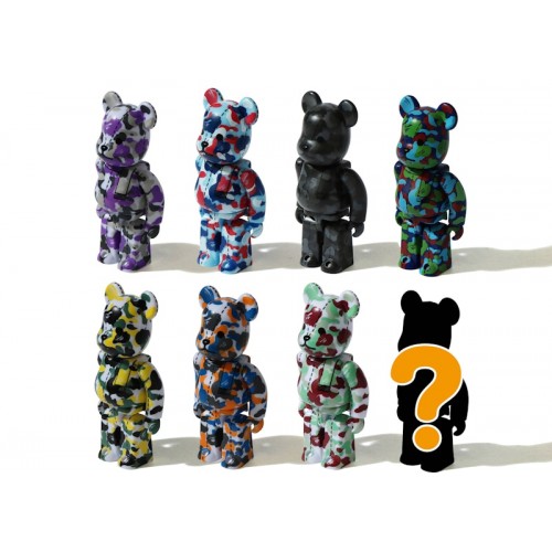 Оригинальный набор фигурок Bearbrick x BAPE 28th Anniversary Camo #1 Sealed Case 100% (24 Blind Boxes) - 7см