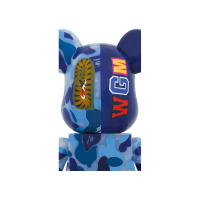 Bearbrick x BAPE ABC Camo Shark 1000% Clear Blue