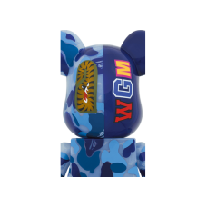 Bearbrick x BAPE ABC Camo Shark 1000% Clear Blue