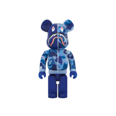Большая фигурка (70см) Bearbrick x BAPE ABC Camo Shark 1000% Clear Blue