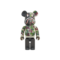 Большая фигурка (70см) Bearbrick x BAPE ABC Camo Shark 1000% Clear Green