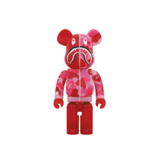 Большая фигурка (70см) Bearbrick x BAPE ABC Camo Shark 1000% Clear Red