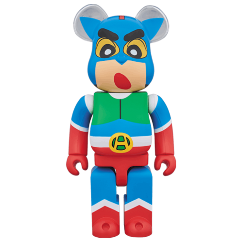 Оригинальная фигурка Bearbrick Action Masked Shin-chan 400% Blue - 28см