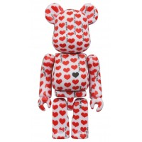 Bearbrick Amplifier White Heart 100% & 400% Set