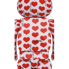 Bearbrick Amplifier White Heart 100% & 400% Set