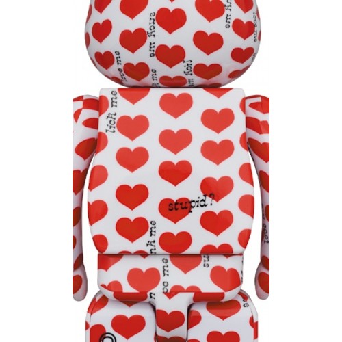 Оригинальный набор фигурок Bearbrick Amplifier White Heart 100% & 400% Set - 7см и 28см
