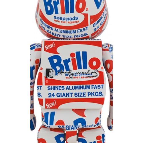 Оригинальная большая фигурка Bearbrick ANDY WARHOL "Brillo" 1000% - 70см