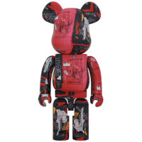 Большая фигурка (70см) Bearbrick Andy Warhol x JEAN-MICHEL BASQUIAT #1 1000%