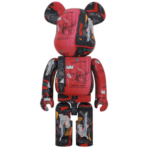 Оригинальная большая фигурка Bearbrick Andy Warhol x JEAN-MICHEL BASQUIAT #1 1000% - 70см