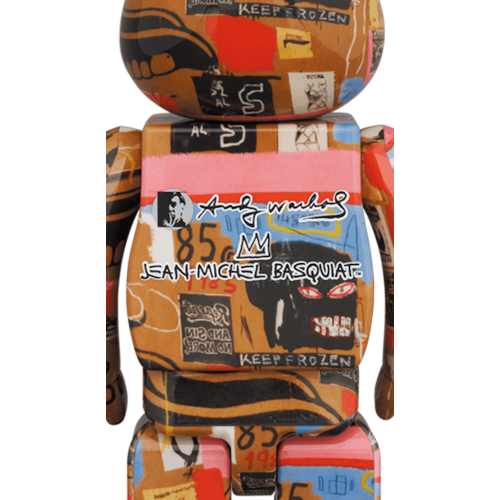 Оригинальный набор фигурок Bearbrick Andy Warhol x JEAN-MICHEL BASQUIAT #2 100% & 400% Set - 7см и 28см