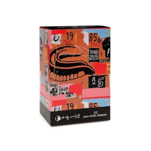 Оригинальный набор фигурок Bearbrick Andy Warhol x JEAN-MICHEL BASQUIAT #2 100% & 400% Set - 7см и 28см