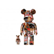 Набор фигурок (7см и 28см) Bearbrick Andy Warhol x JEAN-MICHEL BASQUIAT #2 100% & 400% Set